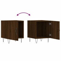 vidaXL Nachttische 2 Stk. Braun Eichen-Optik 40x40x50 cm Holzwerkstoff