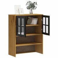 vidaXL Aufsatz für Highboard mit Glastüren FLAM Massivholz Kiefer