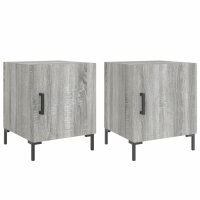 vidaXL Nachttische 2 Stk. Grau Sonoma 40x40x50 cm...