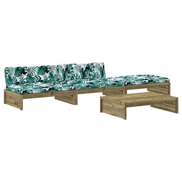 vidaXL 4-tlg. Garten-Lounge-Set mit Kissen Kiefernholz Impr&auml;gniert