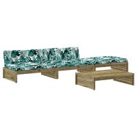 vidaXL 4-tlg. Garten-Lounge-Set mit Kissen Kiefernholz Impr&auml;gniert