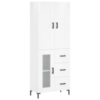 vidaXL Highboard Hochglanz-Weiß 69,5x34x180 cm...