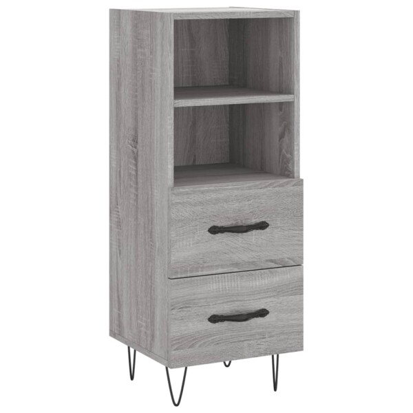 vidaXL Sideboard Grau Sonoma 34,5x34x90 cm Holzwerkstoff