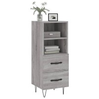 vidaXL Sideboard Grau Sonoma 34,5x34x90 cm Holzwerkstoff