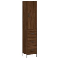 vidaXL Highboard Braun Eichen-Optik 34,5x34x180 cm...