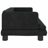 vidaXL Hundebett Schwarz 80x45x30 cm Samt