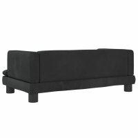 vidaXL Hundebett Schwarz 80x45x30 cm Samt