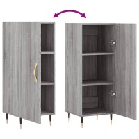 vidaXL Sideboard Grau Sonoma 34,5x34x90 cm Holzwerkstoff