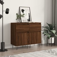 vidaXL Sideboards 2 Stk. Braun Eichen-Optik 40x35x70 cm...