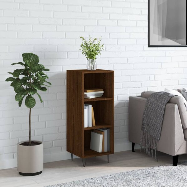 vidaXL Sideboard Braun Eichen-Optik 34,5x32,5x90 cm Holzwerkstoff