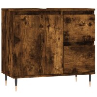 vidaXL Badschrank Räuchereiche 65x33x60 cm Holzwerkstoff