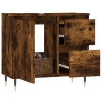 vidaXL Badschrank Räuchereiche 65x33x60 cm Holzwerkstoff