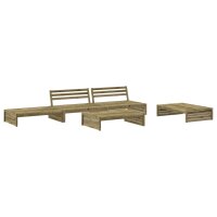 vidaXL 5-tlg. Garten-Lounge-Set mit Kissen Impr&auml;gniertes Kiefernholz