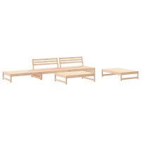 vidaXL 5-tlg. Garten-Lounge-Set mit Kissen Massivholz