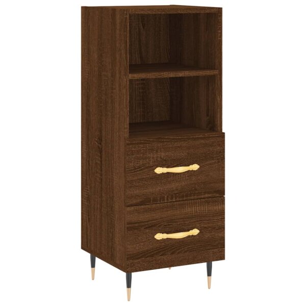 vidaXL Sideboard Braun Eichen-Optik 34,5x34x90 cm Holzwerkstoff