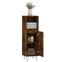 vidaXL Badschrank R&auml;uchereiche 30x30x100 cm Holzwerkstoff