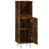 vidaXL Badschrank R&auml;uchereiche 30x30x100 cm Holzwerkstoff