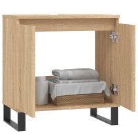 vidaXL Badschrank Sonoma-Eiche 58x33x60 cm Holzwerkstoff