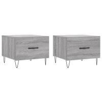 vidaXL Couchtische 2 Stk. Grau Sonoma 50x50x40 cm Holzwerkstoff