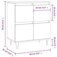 vidaXL Sideboard Braun Eichen-Optik 60x35x70 cm Holzwerkstoff