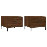 vidaXL Couchtische 2 Stk. Braun Eichen-Optik 50x50x40 cm Holzwerkstoff