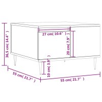 vidaXL Couchtisch Sonoma-Eiche 55x55x36,5 cm Holzwerkstoff