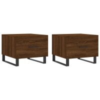 vidaXL Couchtische 2 Stk. Braun Eichen-Optik 50x50x40 cm Holzwerkstoff