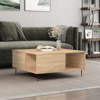 vidaXL Couchtisch Sonoma-Eiche 80x80x36,5 cm Holzwerkstoff