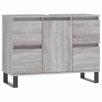 vidaXL Badschrank Grau Sonoma 80x33x60 cm Holzwerkstoff