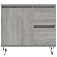 vidaXL Badschrank Grau Sonoma 65x33x60 cm Holzwerkstoff