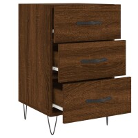 vidaXL Nachttisch Braun Eichen-Optik 40x40x66 cm Holzwerkstoff