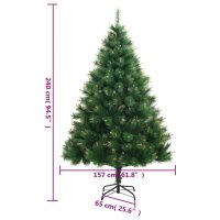 vidaXL K&uuml;nstlicher Weihnachtsbaum Klappbar mit St&auml;nder 240 cm