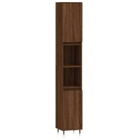 vidaXL Badschrank Braun Eichen-Optik 30x30x190 cm Holzwerkstoff