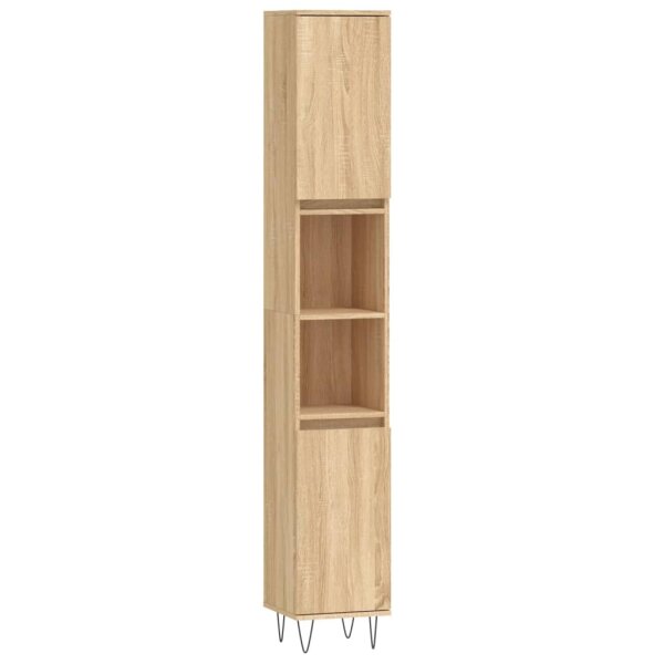 vidaXL Badschrank Sonoma-Eiche 30x30x190 cm Holzwerkstoff