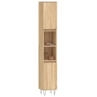 vidaXL Badschrank Sonoma-Eiche 30x30x190 cm Holzwerkstoff