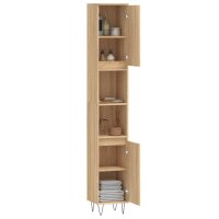 vidaXL Badschrank Sonoma-Eiche 30x30x190 cm Holzwerkstoff