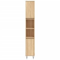 vidaXL Badschrank Sonoma-Eiche 30x30x190 cm Holzwerkstoff