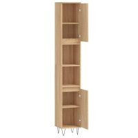 vidaXL Badschrank Sonoma-Eiche 30x30x190 cm Holzwerkstoff