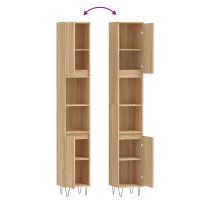 vidaXL Badschrank Sonoma-Eiche 30x30x190 cm Holzwerkstoff