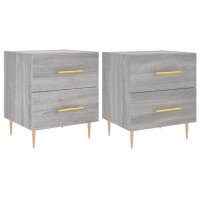 vidaXL Nachttische 2 Stk. Grau Sonoma 40x35x47,5 cm...