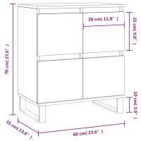 vidaXL Sideboard Braun Eichen-Optik 60x35x70 cm Holzwerkstoff