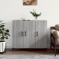 vidaXL Sideboard Grau Sonoma 90x34x80 cm Holzwerkstoff