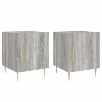 vidaXL Nachttische 2 Stk. Grau Sonoma 40x40x50 cm...