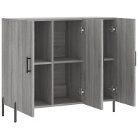 vidaXL Sideboard Grau Sonoma 90x34x80 cm Holzwerkstoff