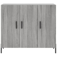 vidaXL Sideboard Grau Sonoma 90x34x80 cm Holzwerkstoff