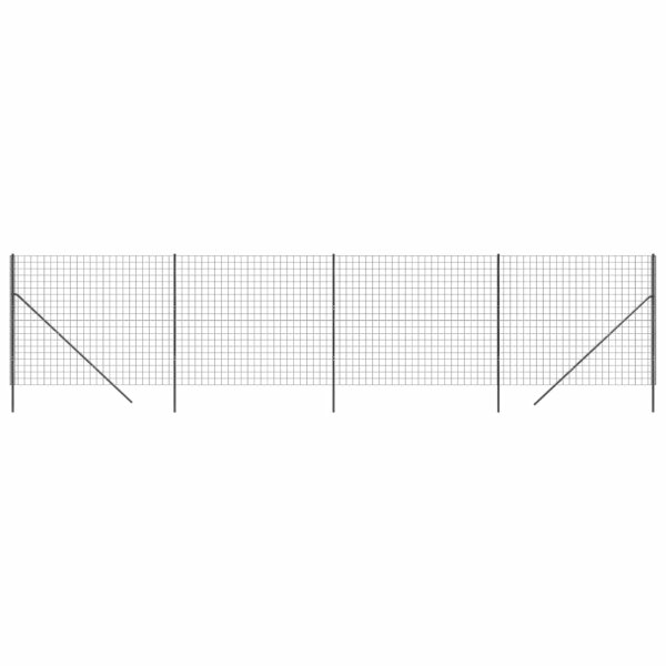 vidaXL Maschendrahtzaun Anthrazit 2x10 m Verzinkter Stahl