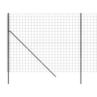 vidaXL Maschendrahtzaun Anthrazit 2x10 m Verzinkter Stahl