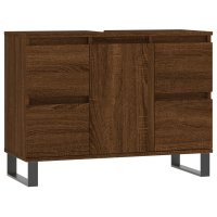 vidaXL Badschrank Braun Eichen-Optik 80x33x60 cm...