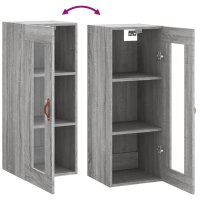 vidaXL Wandschrank Grau Sonoma 34,5x34x90 cm