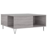 vidaXL Couchtisch Grau Sonoma 80x80x36,5 cm Holzwerkstoff